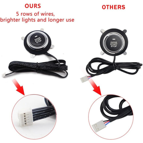 Keyless Entry Car Alarm with Push Button Start, Universal 12V Kit, Smart App Engine Control 1