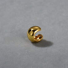 (Small Gold) 1 PC Metal Ball-shaped Earcuff Clips Earrings for Women Men Hip Hop Punk Fake Cartilage No Pirecing Jewelry Accessories