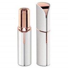 Facial Hair Remover for Women with Hypoallergenic GoldPlated Head, Lipstick Size, White