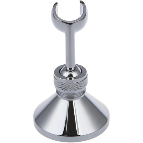 Shower Head Holder 360 Adjustable Swivel Solid Brass Wall Mounted Bracket Silver Finish 2