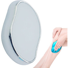 Crystal Hair Eraser for Men and Women, Painless Hair Removal Exfoliator, Water Resistant Silver