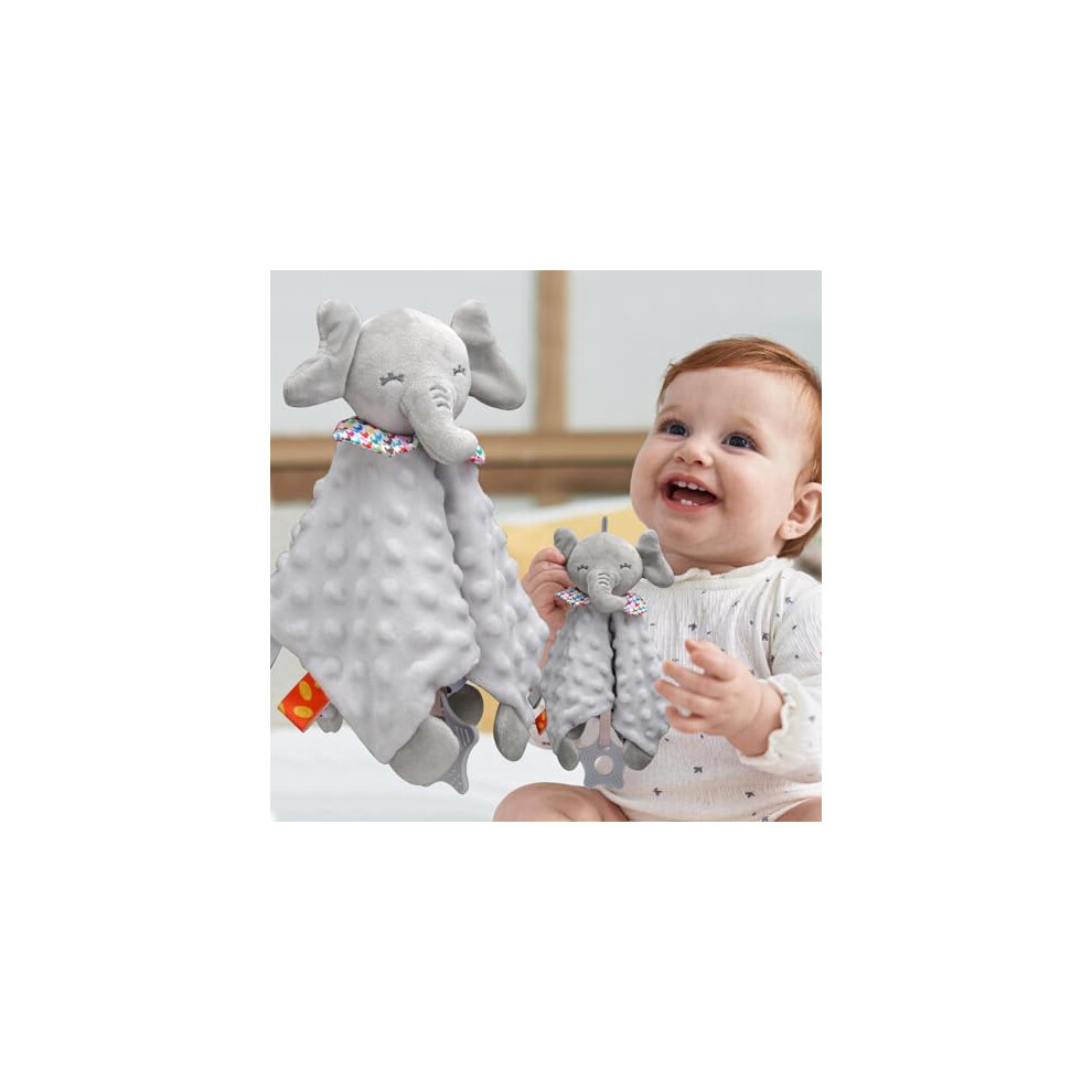 Baby Comfort Blanket Elephant Lovey Soft Plush Security Toy for Newborns and Baby Shower Gift