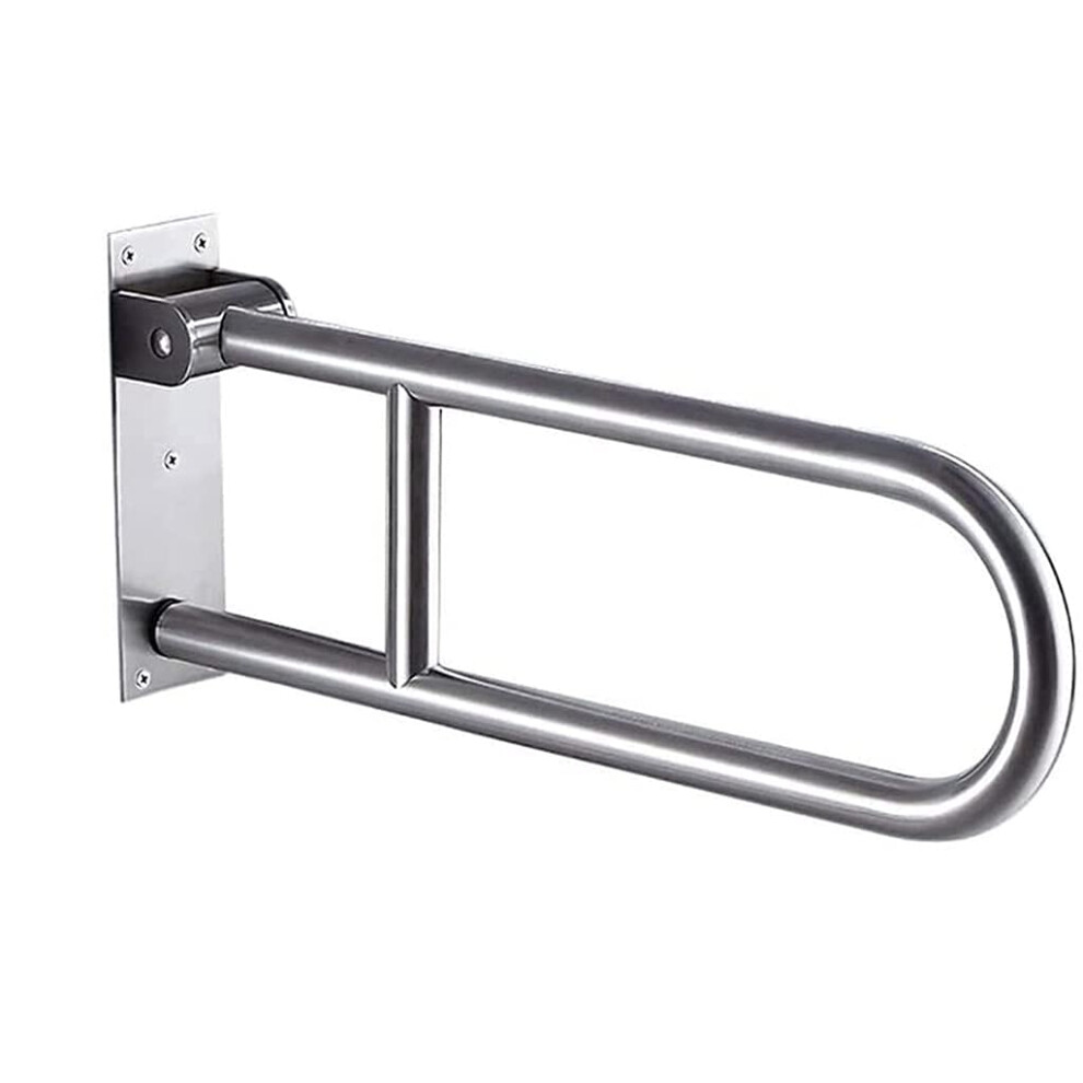 Handrail Safety Support Bar 60cm UShaped Folding Toilet Grab Bar Stainless Steel Bathroom Rail