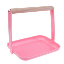 Bird Perch Stand with Poop Tray, Tabletop Parrot Play Stand for Cockatiels, Conures, Parakeets