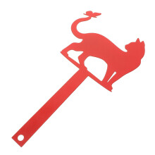 Mailbox Decor Weatherproof Garden Cat Shape Decorative Mailbox Sign Durable Metal Stake