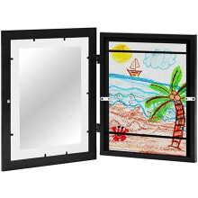 Kids Art Frame with Storage for Children Artwork Display A4 A3, Quick Change and Large Capacity