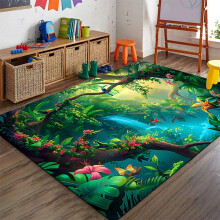 3D Dinosaur Rug for Kids Bedroom, Soft NonSlip Washable Carpet for Playroom, 120x180cm