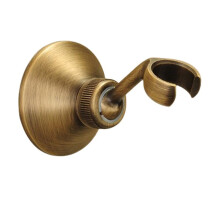 Adjustable Wall Mounted Shower Head Holder Antique Brass Finish Durable Copper for Handheld Showers