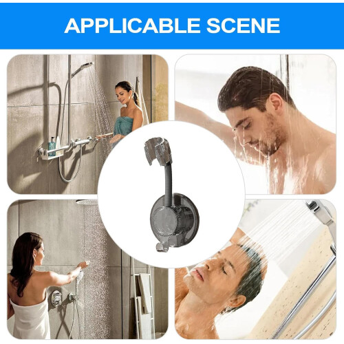 Handheld Shower Head Holder with Strong Adhesive, 360 Adjustable No Drill Bracket for Bathroom 1