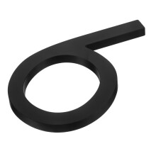 House Number Sign Black Vertical Metal Address Plaque Weatherproof Easy Street Visibility for Home Garden Front Door