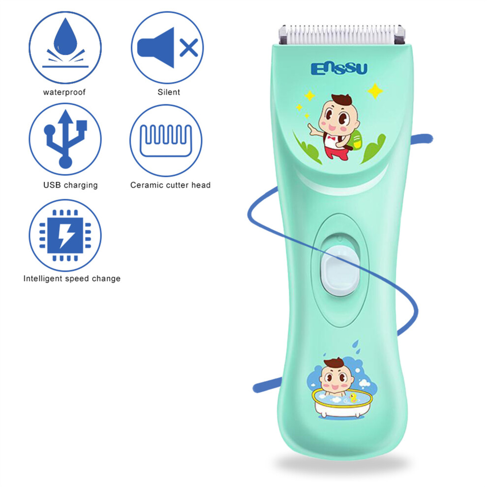 Baby's Bliss Hair Clippers, Quiet & Gentle Hair Trimmer, Ceramic Blade Waterproof Kit for Easy Rechargeable Use