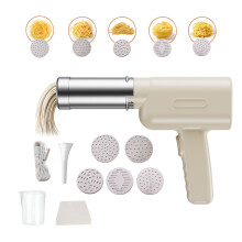 Gyedtr 5-in-1 Cordless Handheld Electric Pasta Maker, Portable Noodle & Spaghetti Maker with Shaping Moulds & Cutter