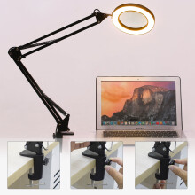 5X Magnifying Floor Lamp - Hands-Free Magnifier with Bright LED Light for Reading - Flexible Gooseneck Holds Position - 3 Modes Standing Mag Lamp