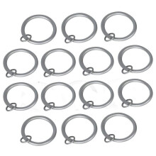 Urbanest 1 1/2" Metal Curtain Rings With Eyelets, Set of 14, Pewter