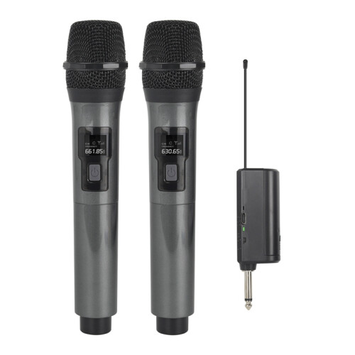 WN043 Wireless Microphone 2 Channels UHF Fixed Frequency Handheld Mic Karaoke Professional Show Meeting