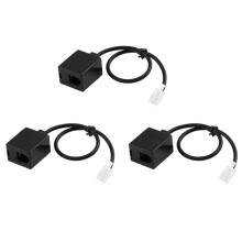 3X RJ9 4P4C Male to Double Female Port Connector Headset Adapter Extension Cable Phone Adapter Cable