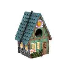 Hanging Bird House Weatherproof Resin Outdoor Birdhouse for Garden Patio Balcony Decor