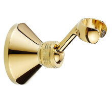 Adjustable Brass Shower Head Holder Wall Mount RustResistant Brushed Gold Bathroom Bracket