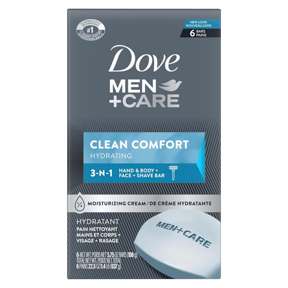 Dove Men + Care Body Soap And Face Bar 6 Bars