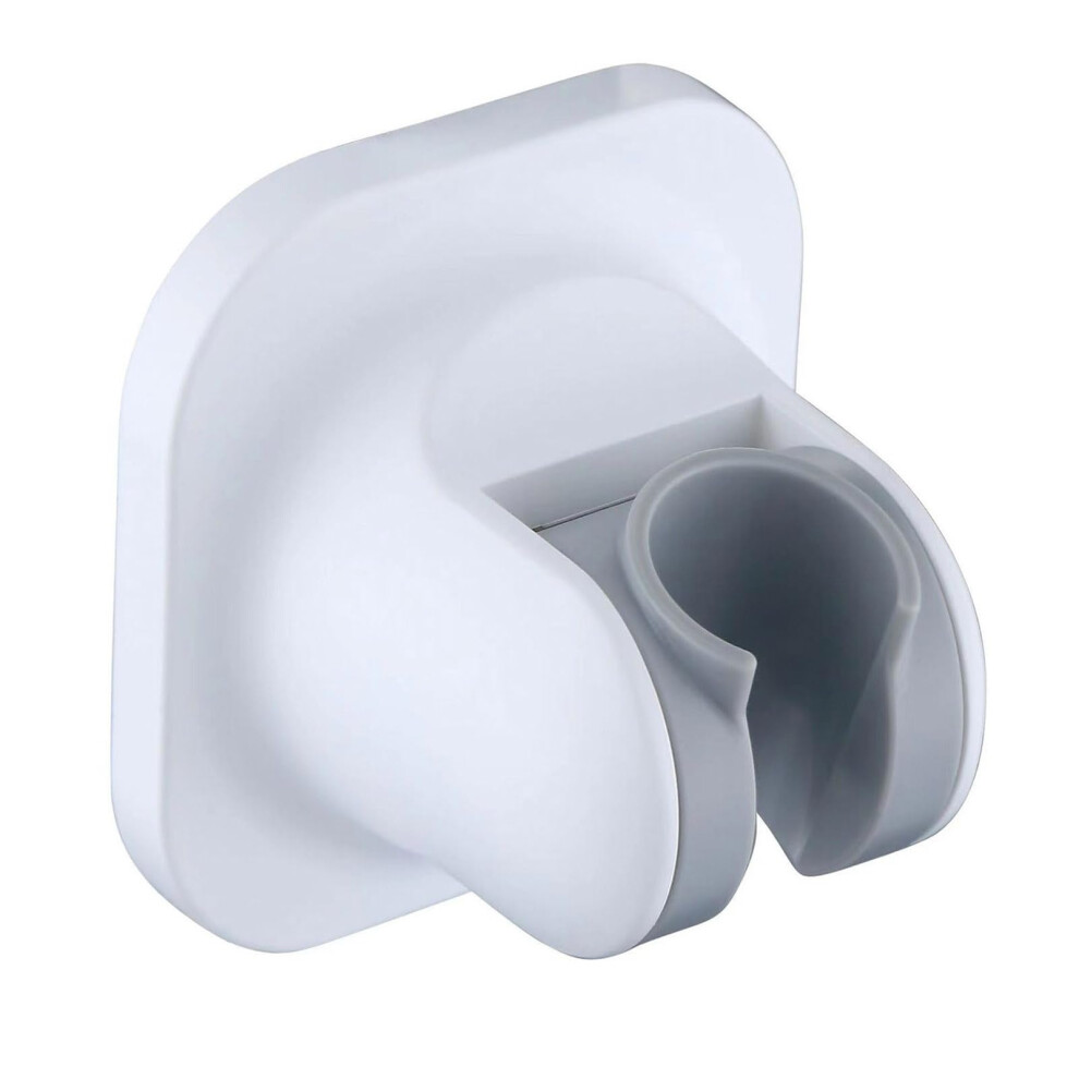 Wall Mounted Adjustable Shower Head Holder No Drill Adhesive Antislip Strong Load Bearing White 9174973068549