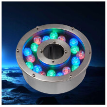 LED Underwater Light RGB Fountain Spotlight IP68 Waterproof 12V Stainless Steel Pond Pool 6W Blue