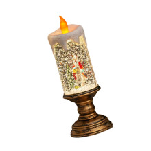Christmas LED Snow Globe with Warm Glow and Swirling Glitter Effect for Festive Home Décor