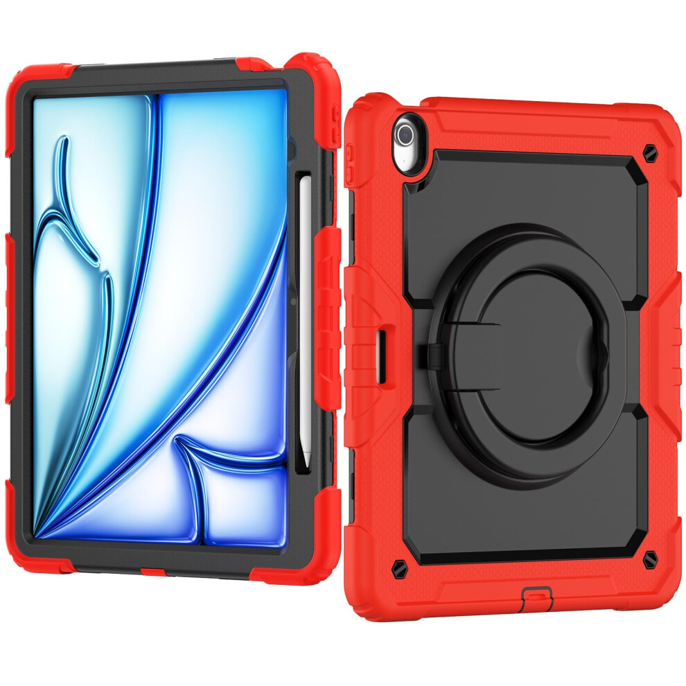Rugged Case With 360 Rotating Handle, Screen Protector And Pencil Holder For Ipad Air 13 Inch M2 2024 9053599487852