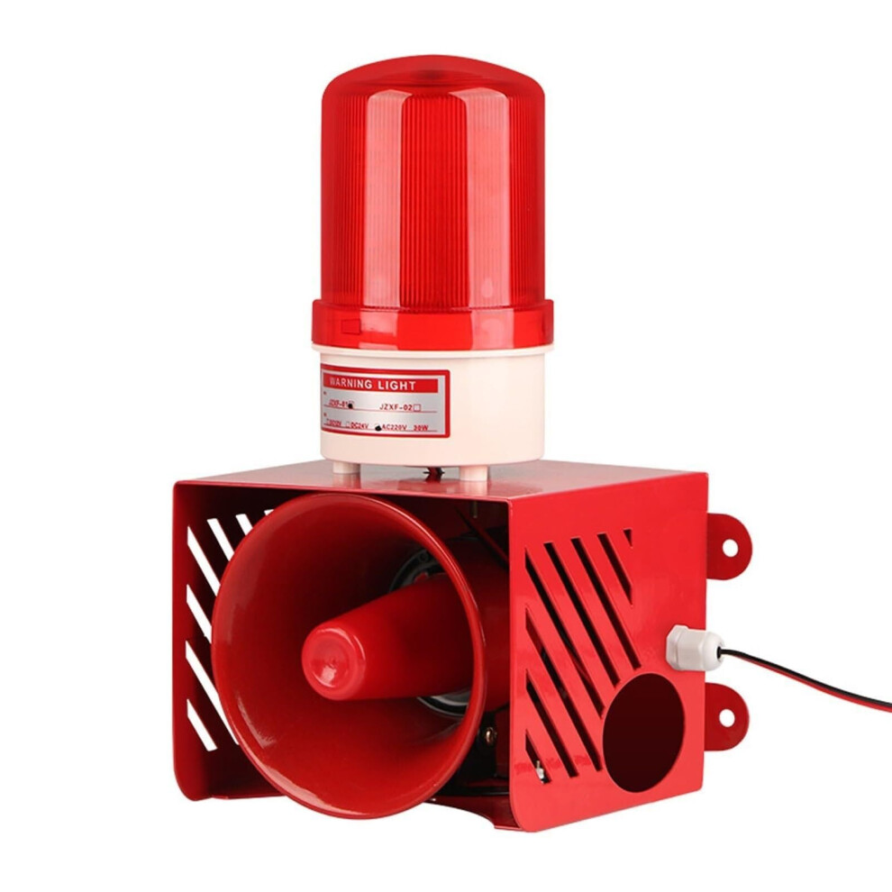 Industrial Emergency Siren With 130Db Loud Led Strobe Light, Ip65 Wall Mounted Outdoor Safety Alarm 9053599487999