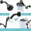 Shower Arm, Wall Mount Replacement Shower Arm for Fixed Shower and Handheld Showerhead, 25cm 2