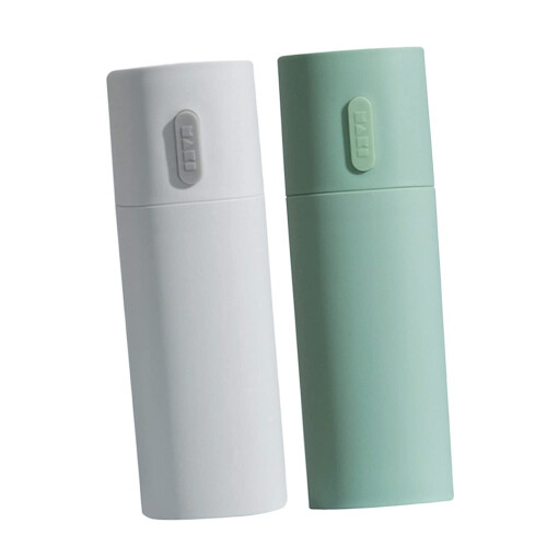 Travel Toothbrush Case with Toothpaste Holder, Compact Organizer and MultiUse Drinking Cup, White