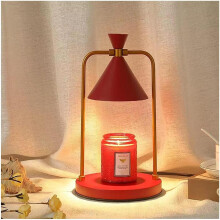 Adjustable Brightness Candle Warmer Lamp with Odor Elimination for Home Decoration Red