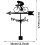 Rustproof Metal Weather Vane Donkey Design Garden Wind Direction Indicator with Ceiling Bracket 5