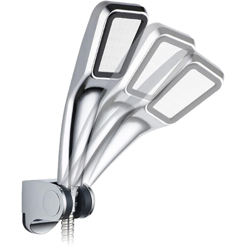 Universal Adjustable Shower Head Holder with Strong Adhesive Wall Mount and Suction Cup 2