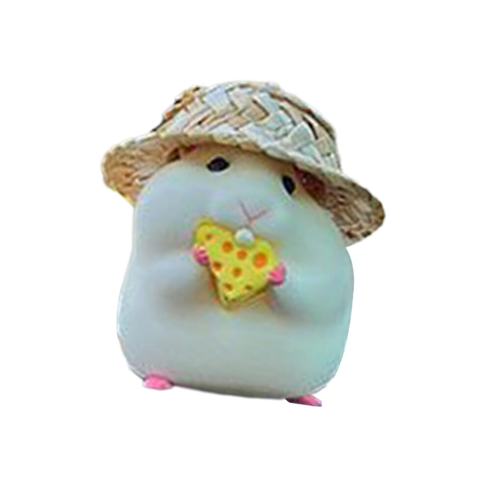 Cute Hamster Car Dashboard Ornament With Removable Hat, Small Pvc Figurine Gift For Him 9113335096783