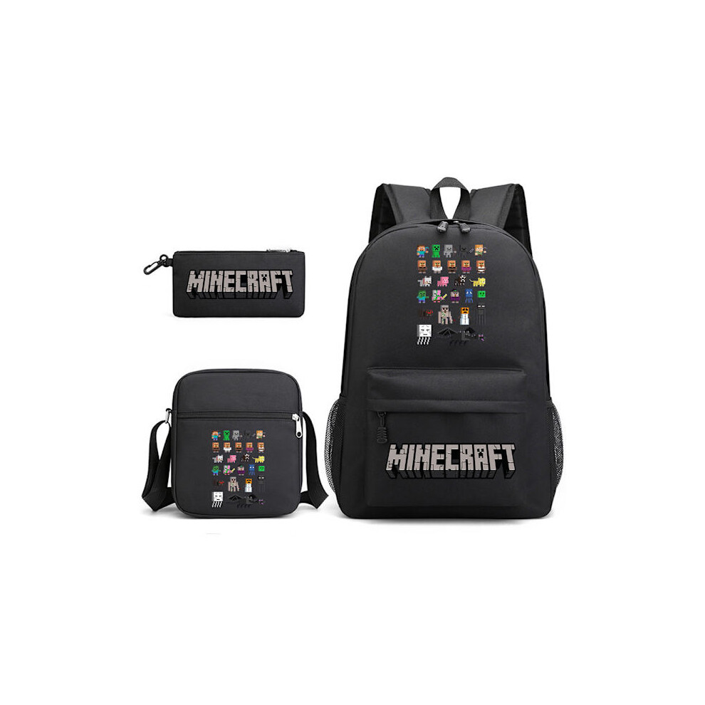 School Bag Backpack Pencil Case Shoulder Bag Three-Piece Set _25