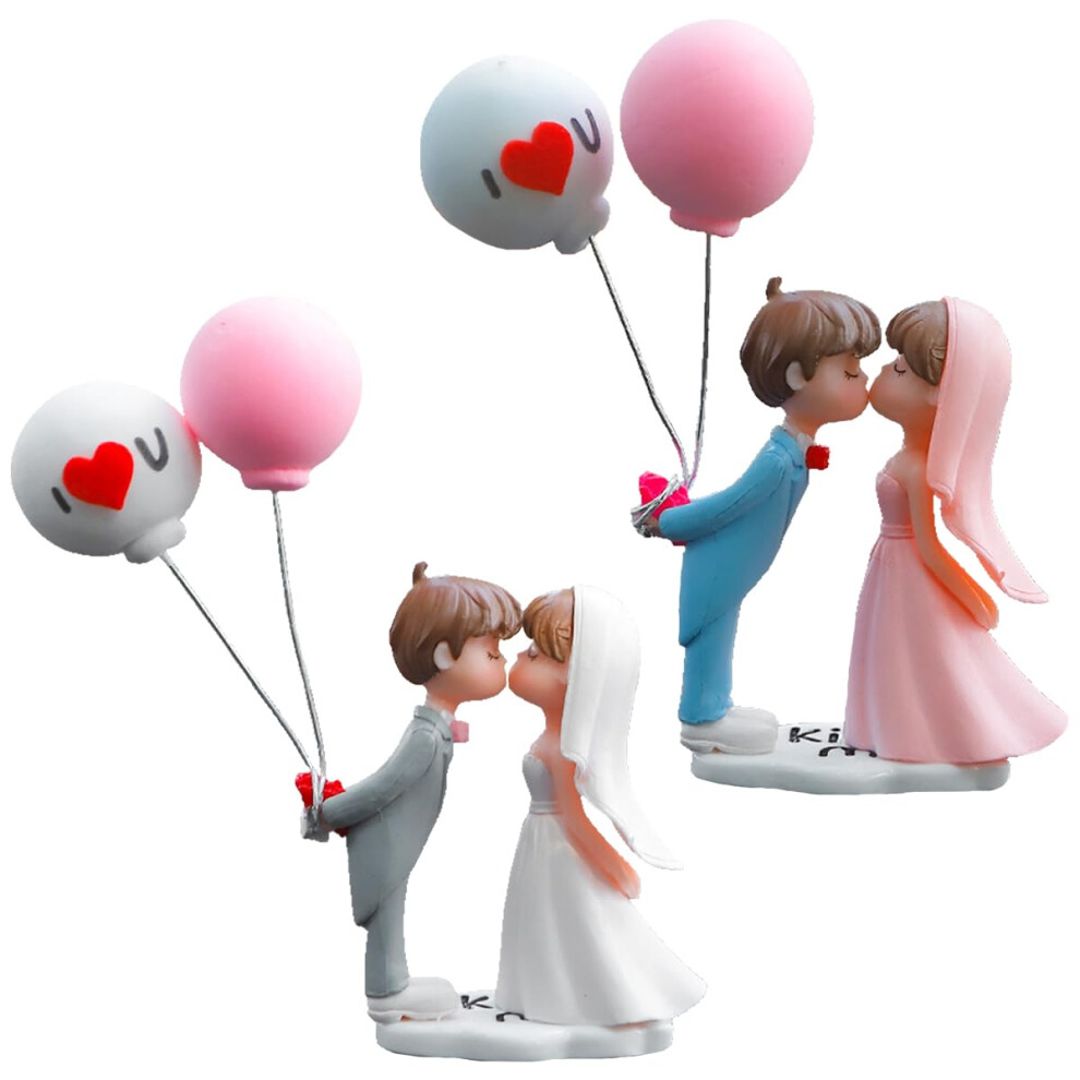 Cute Couple Dashboard Bobblehead Romantic Car Decoration With Balloon For Lovers And Office Display 9070919098055