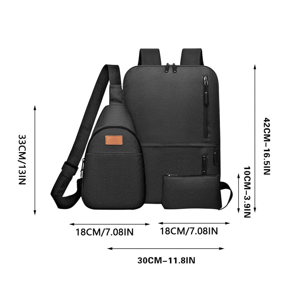New Fashion Backpack For Men's Students School Bag Travel Bag Leisure Laptop Three Piece Business Computer Bag 9110895334621