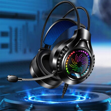 Quinlirra Back to School Headworn Computer Gaming Earphones, Wired Earphones, Illuminated 3.5mm+USB Powered Gaming Earphones