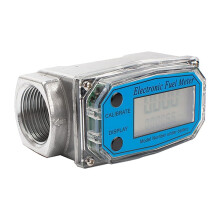 1.5 Inch Digital Turbine Flow Meter, LCD Display Fuel Water Flow Meter, Flowmeter for Gasoline Water