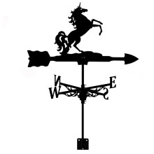 Metal Weather Vane with Rustproof Iron Farm Scene for Outdoor Roof Garden Wind Direction