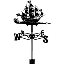 Stainless Steel Weather Vane Rustproof Wind Direction Indicator for Garden and Yard Decoration Ref: 3579
