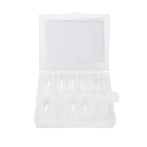 120pcs Transparent Full Cover False Nail Tips Extension Box 3# 1