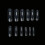120pcs Transparent Full Cover False Nail Tips Extension Box 3# 4