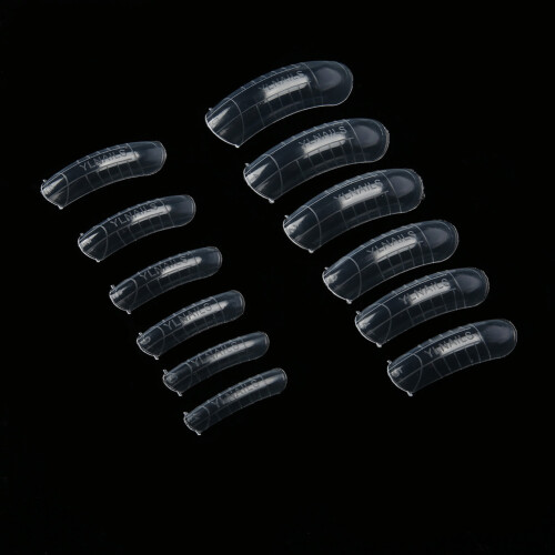 120pcs Transparent Full Cover False Nail Tips Extension Box 3# 2