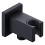 Matte Black Wall Mounted Adjustable Shower Head Holder NoDrill Easy Install Rust 1