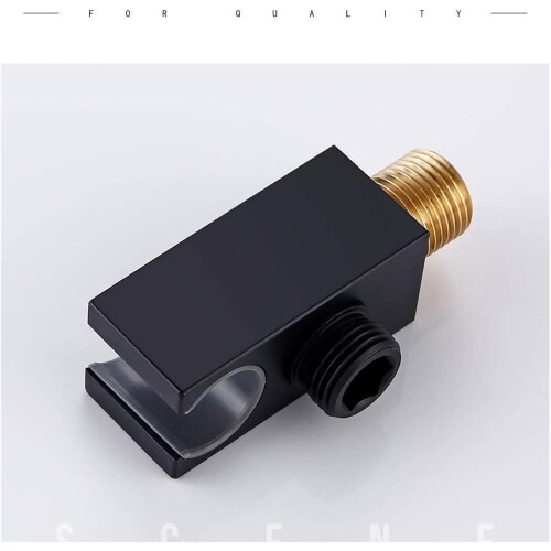 Matte Black Wall Mounted Adjustable Shower Head Holder NoDrill Easy Install Rust 1