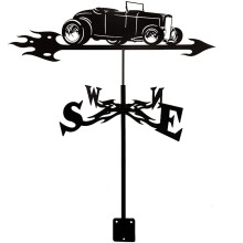 Stainless Steel Garden Weather Vane with Stake, Accurate Wind Direction Indicator, 35x50 Outdoor Decor
