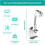 Shower Head Holder with 360 Adjustable Angle, No Drill Suction Cup Mount, Silver, 1pc 5