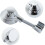 Shower Head Holder with 360 Adjustable Angle, No Drill Suction Cup Mount, Silver, 1pc 4