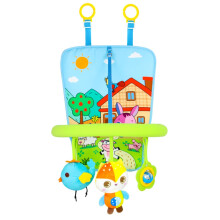 Car Seat Toy for Baby with Detachable Rattles, Adjustable Kick and Play Arch for Rear Facing Travel